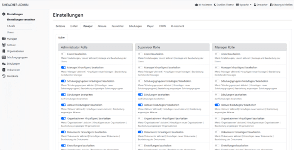 Karte und Zertifikat einer Mitarbeiterschulung